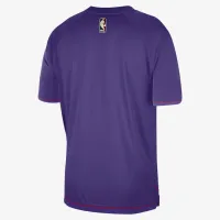 Toronto Raptors Hardwood Classics мужские Nike Dri-FIT NBA Short-Sleeve Pregame Top цвет фиолетовый