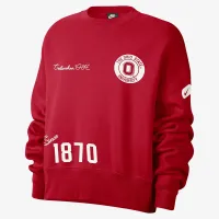 Ohio State женская Nike College Crew-Neck свитшот цвет красный