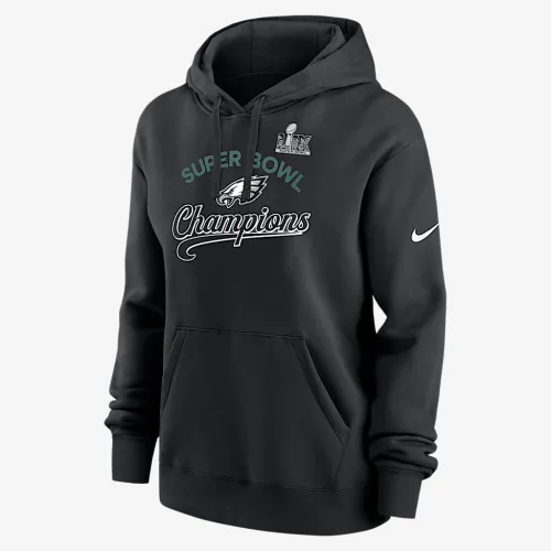 Philadelphia Eagles Super Bowl LIX Champions Tailsweep женская Nike NFL Pullover Толстовка с капюшоном цвет черный