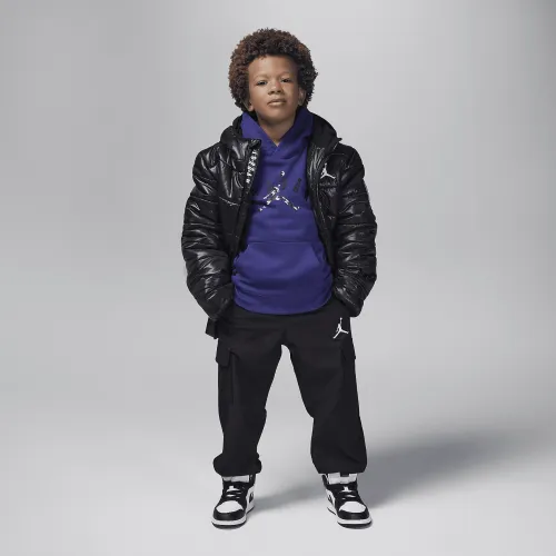 Nike Jordan MJ Flight MVP Pullover Толстовка з капюшоном Little Kids Толстовка з капюшоном колір фіолетовий - фото 5