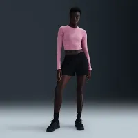 Nike Sportswear Chill Knit женская Slim Long-Sleeve Cropped Top Pink