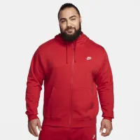 Nike Sportswear Club Fleece мужские Full-Zip Толстовка с капюшоном цвет красный