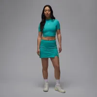 Nike Jordan жіноча Short-Sleeve Knit Crop Top колір зелений