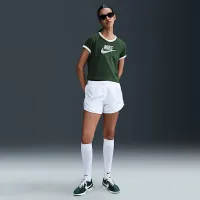 Nike Sportswear женская Short-Sleeve Ringer футболка цвет зеленый