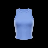 Nike One Fitted женская Dri-FIT Cropped Tank Top синий