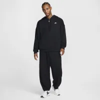 Nike Club Fleece мужские оверсайз French Terry Pullover Толстовка с капюшоном цвет черный