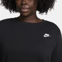 Nike Sportswear Club Fleece женская Crew-Neck свитшот (большие размеры) цвет черный