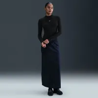 Nike Sportswear Chill Knit жіноча Slim Long-Sleeve Mock-Neck футболка колір чорний