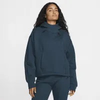 Nike Sportswear Tech Fleece женская оверсайз Толстовка с капюшоном синий
