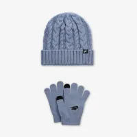 Nike Big детские 2-Piece Cable Gifting Beanie набор синий