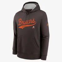 Cleveland цвет коричневыйs Rewind Club Logo мужские Nike NFL Pullover Толстовка с капюшоном цвет коричневый