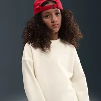 Nike Sportswear Club Fleece Big детские оверсайз свитшот цвет коричневый