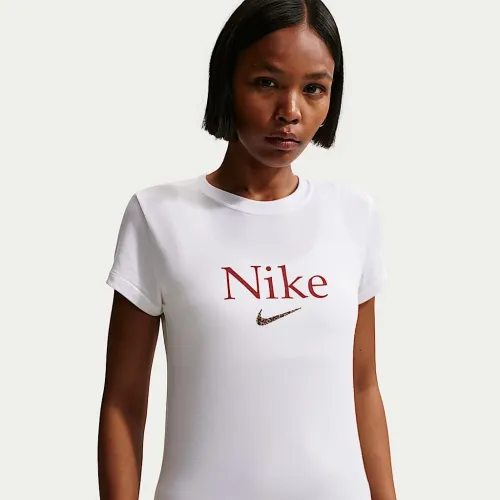 Nike Sportswear женская Cropped футболка цвет белый