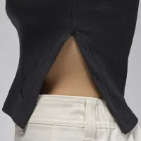Nike Jordan женская Asymmetrical Ribbed Tank цвет черный