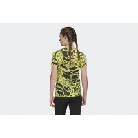 Футболка adidas Fast Allover Print Running HC6346 - чорно-жовта
