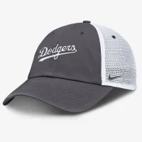 Los Angeles Dodgers Wordmark Club чоловічі Nike MLB Trucker Adjustable Hat колір сірий