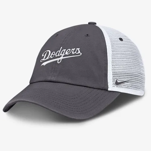 Los Angeles Dodgers Wordmark Club чоловічі Nike MLB Trucker Adjustable Hat колір сірий