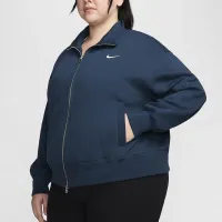 Nike Sportswear Phoenix Fleece женская оверсайз Track Куртка (большие размеры) синий