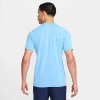 Nike чоловічі Heatheколір червоний Short-Sleeve Hydroguard Swim Shirt блакитний