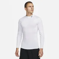 Nike Pro чоловічі Dri-FIT Fitness Mock-Neck Long-Sleeve Top колір білий