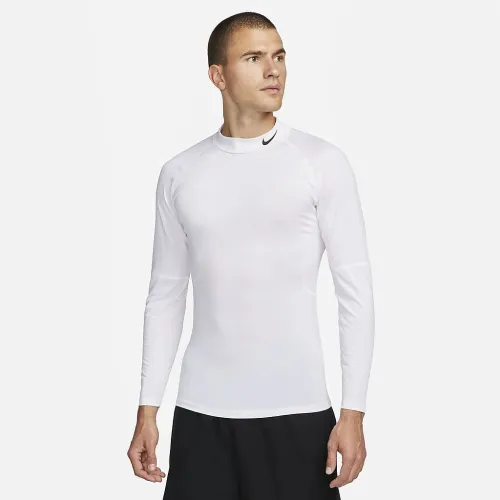 Nike Pro чоловічі Dri-FIT Fitness Mock-Neck Long-Sleeve Top колір білий
