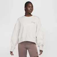 Nike Sportswear Phoenix Fleece женская оверсайз Cropped Crew-Neck свитшот цвет коричневый