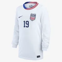Crystal Dunn USWNT 2024 Stadium Away Bid детские Nike Dri-FIT Soccer Jersey цвет белый