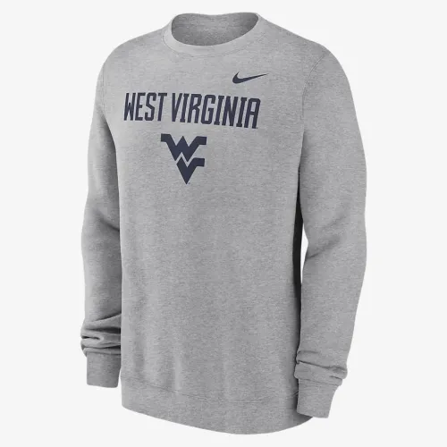 West Virginia Mountaineers Primetime Primary Stack чоловічі Nike College Pullover Crew колір сірий