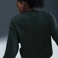 Nike Club Fleece жіноча Loose Crew колір зелений