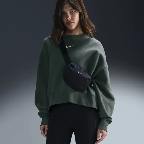 Nike Sportswear Phoenix Fleece женская Over-оверсайз Crew-Neck свитшот цвет зеленый