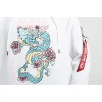 Кофта/футболка Alpha Industries Heritage Dragon Hoody 10604209 - Біла