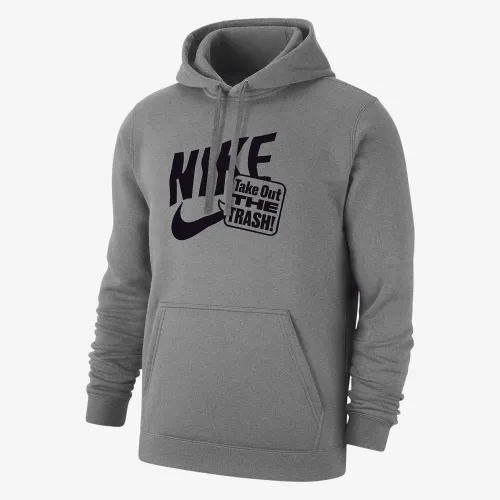 Nike Club Fleece мужские для гольфа Pullover Толстовка с капюшоном цвет серый