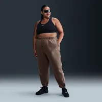 Nike Sportswear Phoenix Fleece женская С высокой Талией оверсайз Sweatpants (большие размеры) цвет коричневый