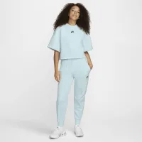 Nike Sportswear Tech Fleece женская оверсайз Short-Sleeve Cropped Top синий