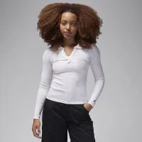 Nike Jordan жіноча Long-Sleeve Knit Top колір білий