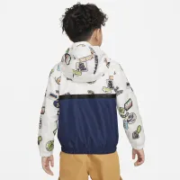 Nike Half-Zip Print Blocked Anorak Little детские Куртка цвет белый