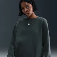 Nike Sportswear Phoenix Fleece жіноча оверсайз Crew-Neck світшот колір зелений