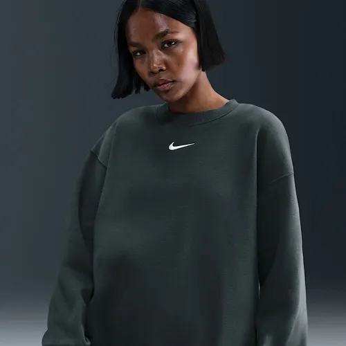 Nike Sportswear Phoenix Fleece жіноча оверсайз Crew-Neck світшот колір зелений