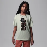Nike Jordan Big детские Ring Stack футболка цвет зеленый