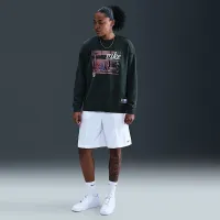 Nike Club Fleece жіноча Loose Crew колір зелений