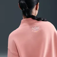 Nike Sportswear Phoenix Fleece женская оверсайз 1/4-Zip Long свитшот Pink