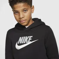 Nike Sportswear Club Fleece Big Kids’ Pullover Толстовка з капюшоном колір чорний