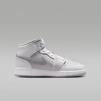 Nike Air Jordan 1 Mid SE Big детские Кроссовки цвет белый