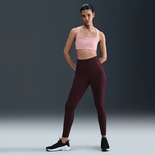 Nike Zenvy Rib женская Gentle-Support С высокой Талией 7/8 лосины цвет красный