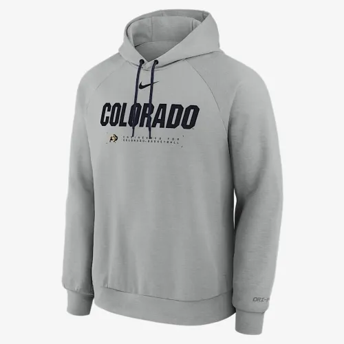 Colorado Buffaloes Nike NCAA мужские баскетбольные Coaches' Pullover Толстовка с капюшоном цвет серый