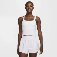 Nike One Fitted женская Dri-FIT Strappy Cropped Tank Top цвет белый