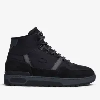 Кроссовки Lacoste T-Clip Winter Mid Textile and Leather Trainers 744SMA0065-237 - Черные