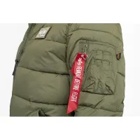 Куртка Alpha Industries Hooded Puffer 118113257 - зеленая