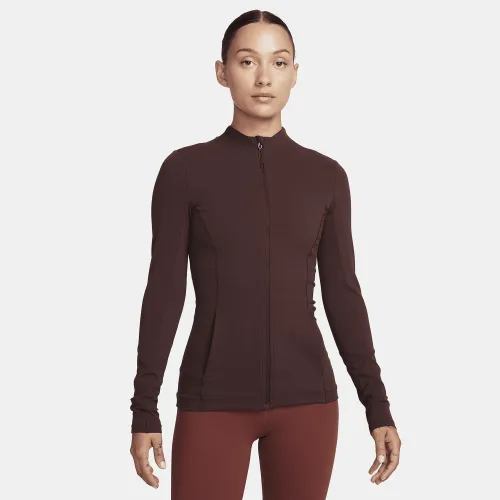 Nike Yoga Dri-FIT Luxe жіноча Fitted Куртка колір коричневий