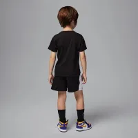 Nike Jordan Little дитячі Bball Fire Mixed 2-Piece шорти комплект колір чорний